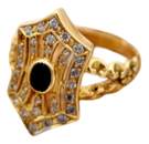 Gold Ring with Diamonds in Brilliant Cut