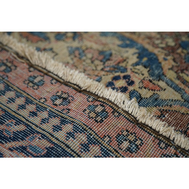 Textile Antique Mohtasham Kashan Persian Rug-4'6" X 6'8" For Sale - Image 7 of 7