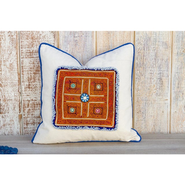 Dhaval Vintage Boho Throw Pillow For Sale - Image 10 of 10