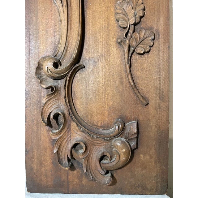 Antique Hand Carved Wood Relief Wall Architectural Salvage Panel Sculpture Art For Sale In New York - Image 6 of 12