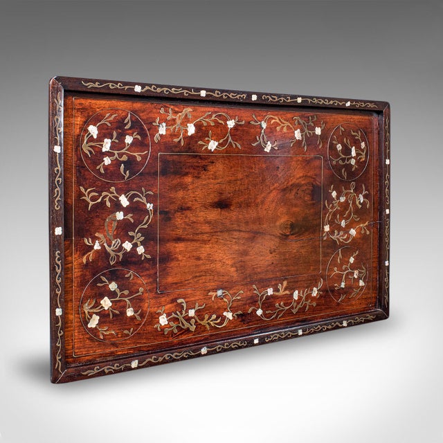 Late 19th Century Antique Colonial Serving Tray, Anglo Indian Teak, Afternoon Tea Slide, Victorian For Sale - Image 5 of 10