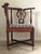 Wood Antique Victorian Mahogany Corner Chair With Brass Casters, Late 19th Century For Sale - Image 7 of 11