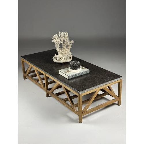 Wood Vintage Bluestone Coffee Table For Sale - Image 7 of 18