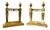 Solid Brass Aesthetic Movement Fireplace Andirons For Sale