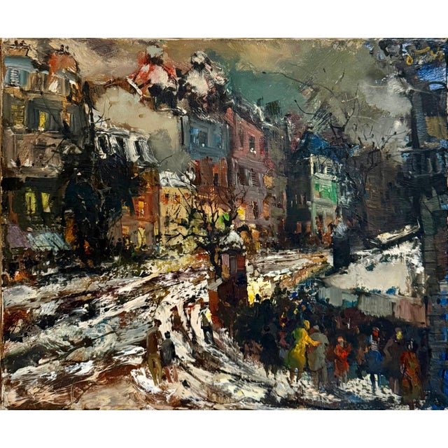 Oliver Foss, Expressionist Oil Painting Paris Scene View Architectural Visionism Olivier Foss For Sale - Image 12 of 13