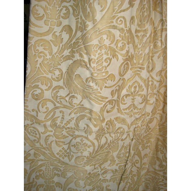 Baroque Vintage Fortuny Ucelli Curtain-Drapery Panel For Sale - Image 3 of 11