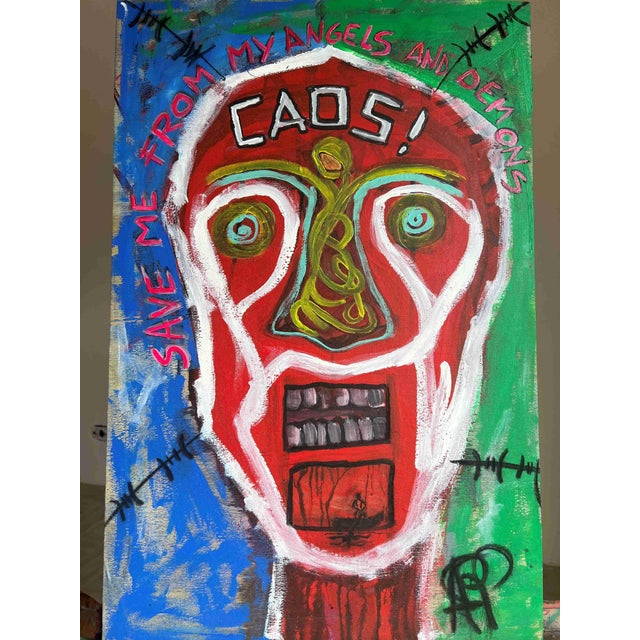 Early 21st Century ArpVerdeacqua, Chaos 2020, Acrylic on Canvas For Sale - Image 5 of 5