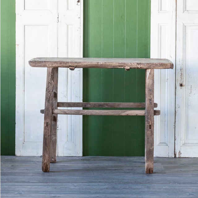 New special order item. Reclaimed solid wood. Not vintage. The Shaker-inspired minimalism of the Village Console...