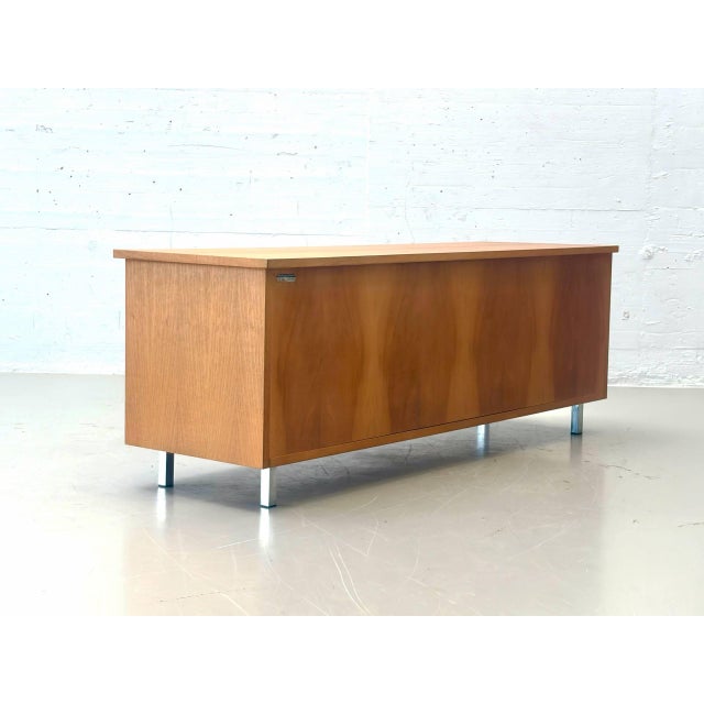 Blue Mid-Century Swiss Sliding Door Sideboard by Wohnbedarf AG Basel, 1950s For Sale - Image 8 of 12