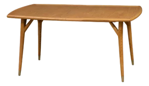 1960s Chestnut and Oak MCM Dining Table