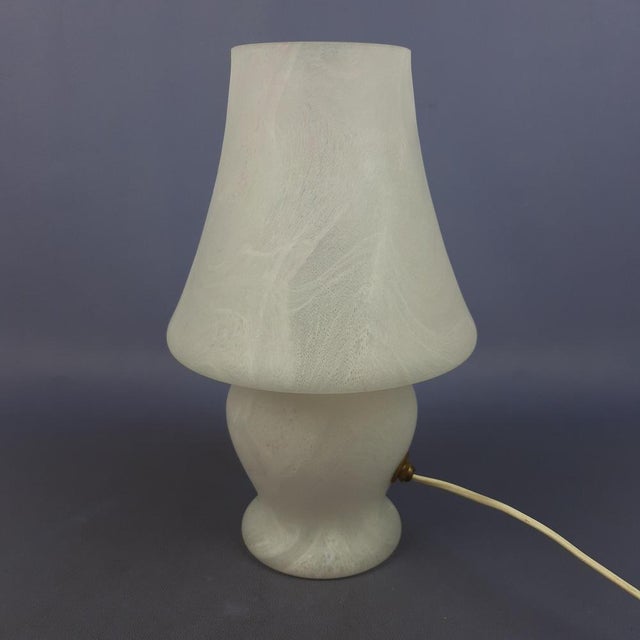 Modern Murano Glass & Marble Effect Mushroom Table Lamp, 1970s For Sale - Image 4 of 18