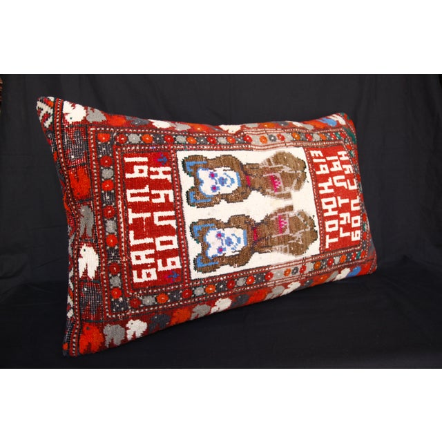 Here i am listing a 100% Handmade double knotted rug pillow cover, made from Vintage Caucasian Azerbaijan carpet rug....