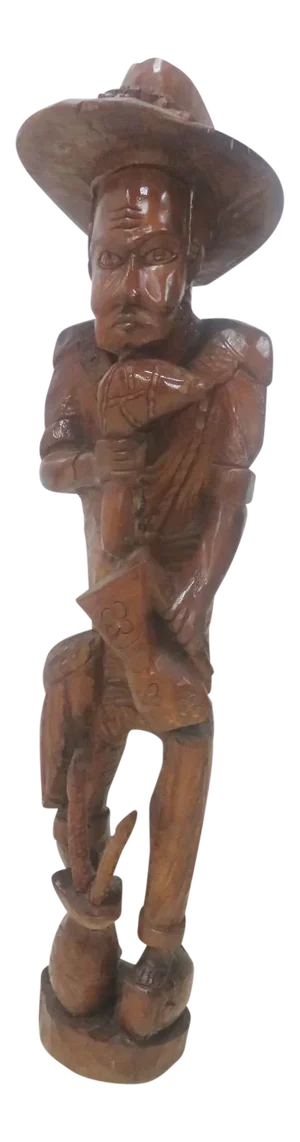 Mid-Century Carved Statue of a Man