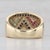 Modern 1.77ctw Gemstone Mosaic Ring 10k Yellow Gold Sz 7 Sapphire Ruby Emerald Diamond For Sale - Image 3 of 8