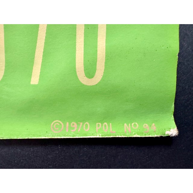 Bright Green Andy Warhol 1970 Original Silkscreen Poster Pasadena Museum of Art 26x30” For Sale - Image 8 of 12