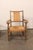 Mid 20th Century Spanish Wood Armchairs W/Rush Seat & Backs For Sale - Image 4 of 11