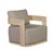 Eclipse Outdoor Solid Teak Wood Revolving Chair Natural Look - Gray Fabric For Sale - Image 10 of 12