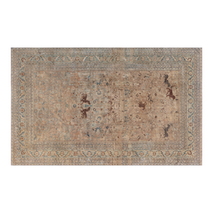 One-of-a-kind Antique Persian Kirman Animal, Botanic Carpet