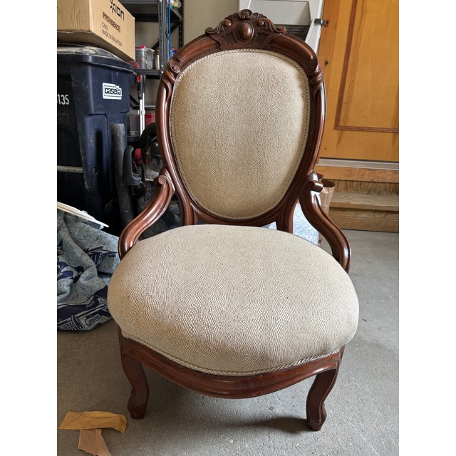 Victorian era parlor chair manufactured and purchased in North Carolina in the early 20th Century. The chairs have been...