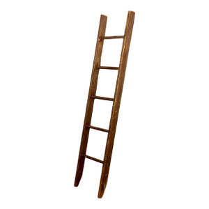 Antique American Rustic Farmstead Wooden Ladder