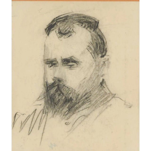 Realism Drawing of a Man, England Circa 1900 For Sale - Image 3 of 4