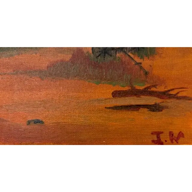 Folk Art Red Barn Painting - New Hampshire, Signed and Dated For Sale - Image 4 of 7