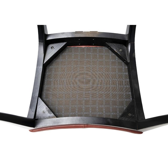 Wood Mid-Century Italian Dining Chairs from Giorgetti, 1980s, Set of 4 For Sale - Image 7 of 9