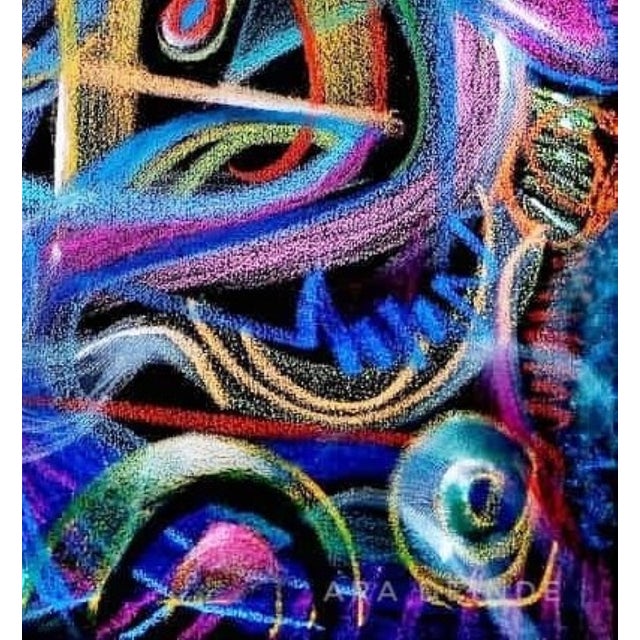 Ara explores fluid, gestural movement in this painting to mimic the rhythms of how ideas form and develop in the human...