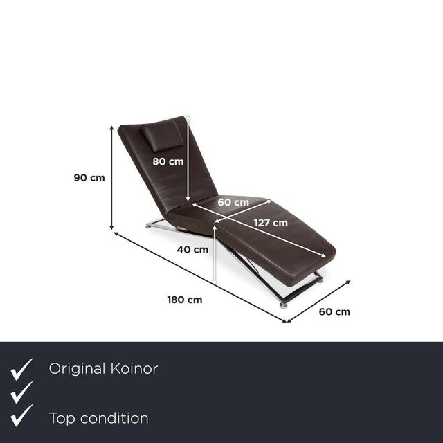 The Jeremiah lounger by Koinor impresses with its ergonomic design and sleek look. The delicate chrome-finished metal...