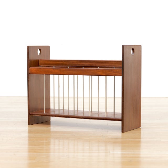 1960s Mid 20th Century Teak Magazine Rack For Sale - Image 5 of 8