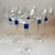 Mid-Century Modern Vintage Wine Glasses With Cobalt Blue Beehive Stem Detail – Set of 6 For Sale - Image 3 of 11