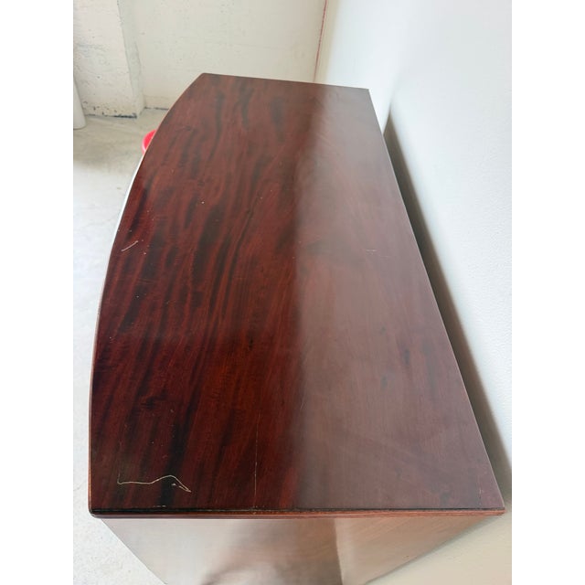 Late 19th Century 19th Century English Mahogany Bowfront Chest of Drawers For Sale - Image 5 of 13