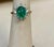 2020s 2 Carat Natural Cushion Cabochon Emerald & Diamond Ring 14 Karat Yellow Gold For Sale - Image 5 of 8