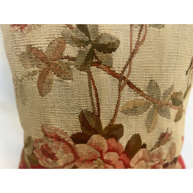 Pillow With 19th Century Aubusson Tapestry For Sale - Image 4 of 9