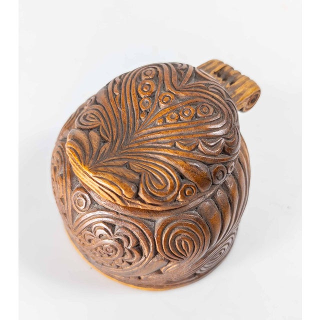 20th Century Maori Tribal Carved Treenware Inkwell, New Zealand For Sale - Image 9 of 11