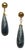 Late 20th Century Pair of Faceted Labradorite Dangle Drop Earrings With 18k Gold For Sale