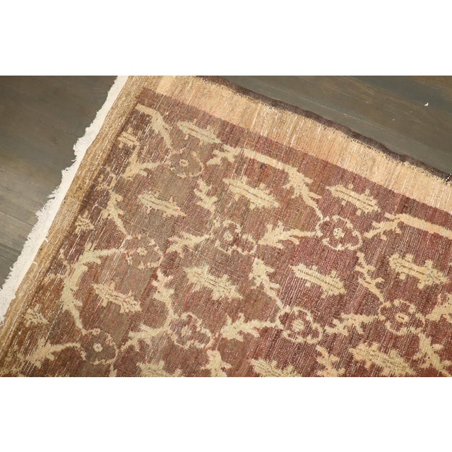 Folk Art Vintage Zabihi Collection Turkish Konya Square Room Size Rug - 7'11" x 9'2" For Sale - Image 3 of 12