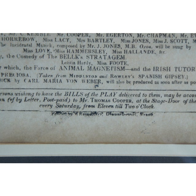 Early 19th Century Antique 1825 & 1837 Theatre Royal Covent Garden Drury Lane Flyer Promo Ads For Sale - Image 5 of 12