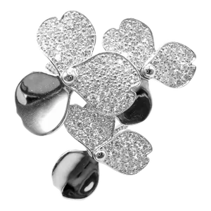 Tiffany & Co. Paper Flowers Platinum Diamond Large Ring, size 5.25
