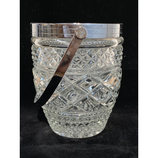 Vintage French Crystal Ice Bucket, 1960 For Sale - Image 4 of 9