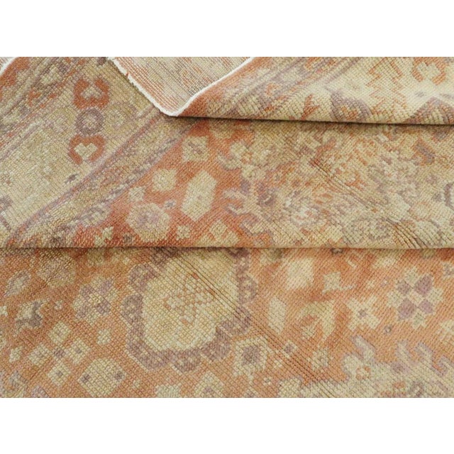 Textile Galerie Shabab Collection Early 20th Century Turkish Oushak Room Size Carpet For Sale - Image 7 of 7