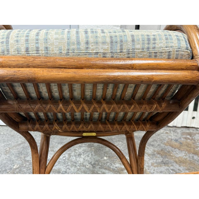 Late 20th Century McGuire Barrel Back Arm Chairs, Pair For Sale - Image 11 of 12