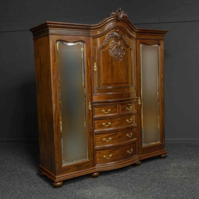 Antique Victorian Mahogany Wardrobe For Sale - Image 3 of 17