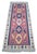 3x7 Pink Navy Silk Kilim, Modern Turkish Flatweave Runner, Handwoven Entryway Corridor Rug, Geometric Tribal Runner For Sale - Image 9 of 18