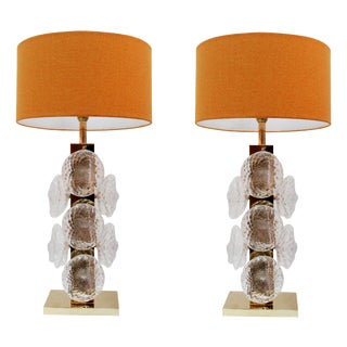 Table Lamps in Murano Glass, Italy, Set of 2 For Sale