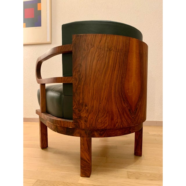 Art Deco Leather Chair in the style of Eugene Schoen, 1920s For Sale - Image 3 of 15