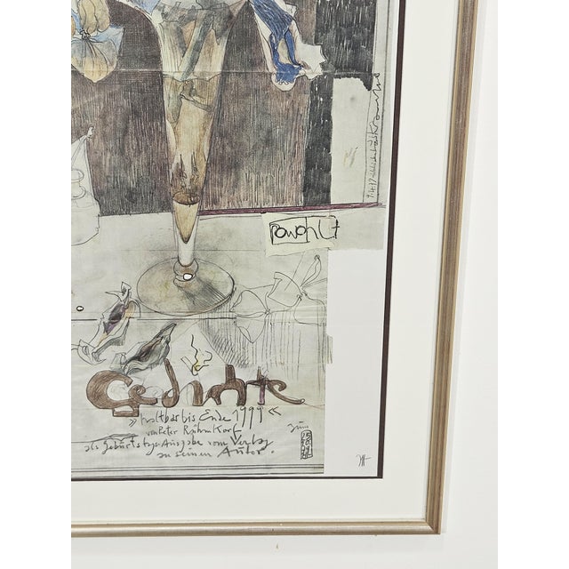1970s Horst Janssen, Artistic Poster Poems, 1979, Lithograph For Sale - Image 5 of 18