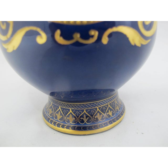 Ceramic Hans Heiling Karlsbad 19thc Gilt Hand Painted German Landscape Porcelain Pitcher For Sale - Image 7 of 11