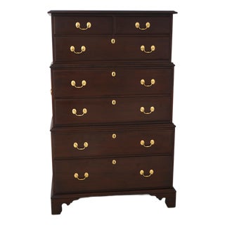 Harden 7 Drawer Cherry Triple Style Chest on Chest For Sale