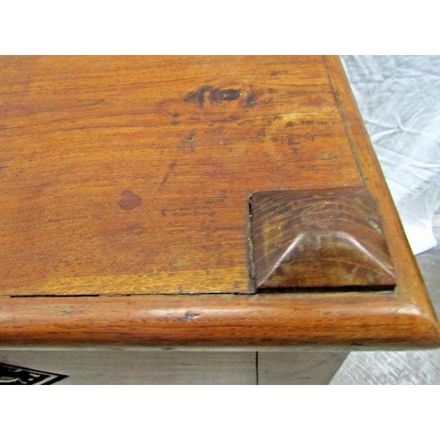 Antique Dutch Colonial Teak Carved Two Drawer Two Door Buffet Cabinet For Sale - Image 13 of 13